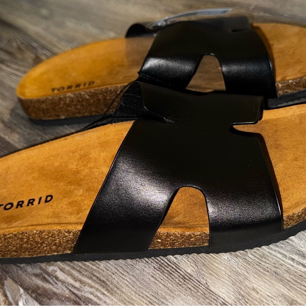 Torrid Black Slide Sandals